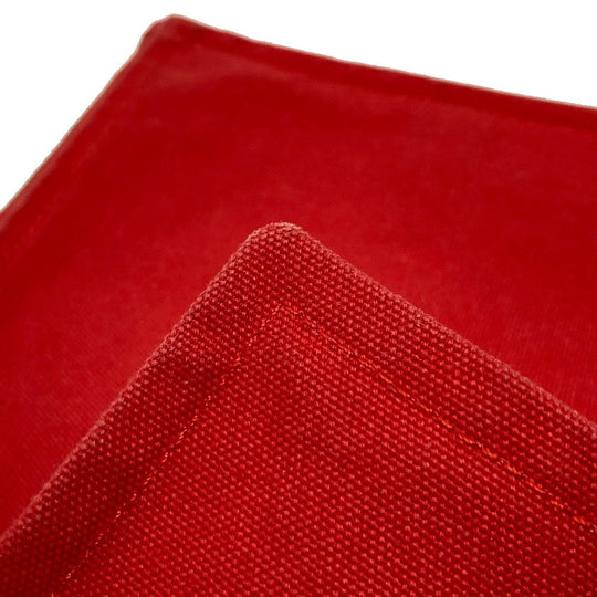 HERMES Pouch cotton Red Flat fastener Yachting GM unisex(Unisex) Used Authentic