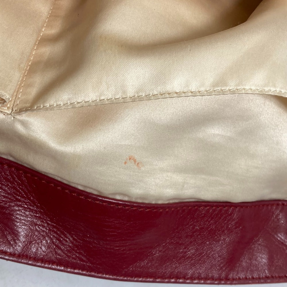 CHANEL Shoulder Bag leather Red Bag Tote Bag quilted shawl 2.55 Matelasse WChain Women Used Authentic