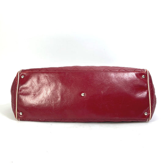 CHANEL Shoulder Bag leather Red Bag Tote Bag quilted shawl 2.55 Matelasse WChain Women Used Authentic