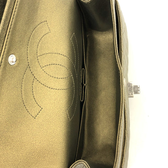 CHANEL Shoulder Bag Calfskin gold 2.55 metal fittings Matelasse quilting Women Used Authentic
