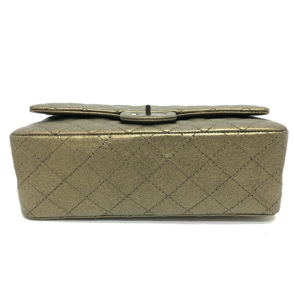 CHANEL Shoulder Bag Calfskin gold 2.55 metal fittings Matelasse quilting Women Used Authentic