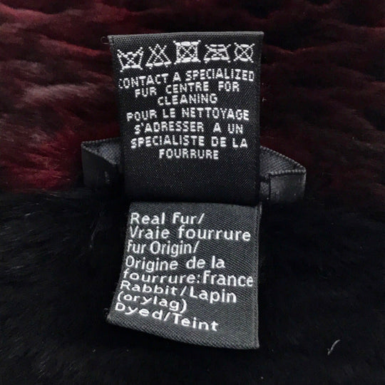 CHANEL Scarf fur Bordeaux CC COCO Mark fur Women Used Authentic