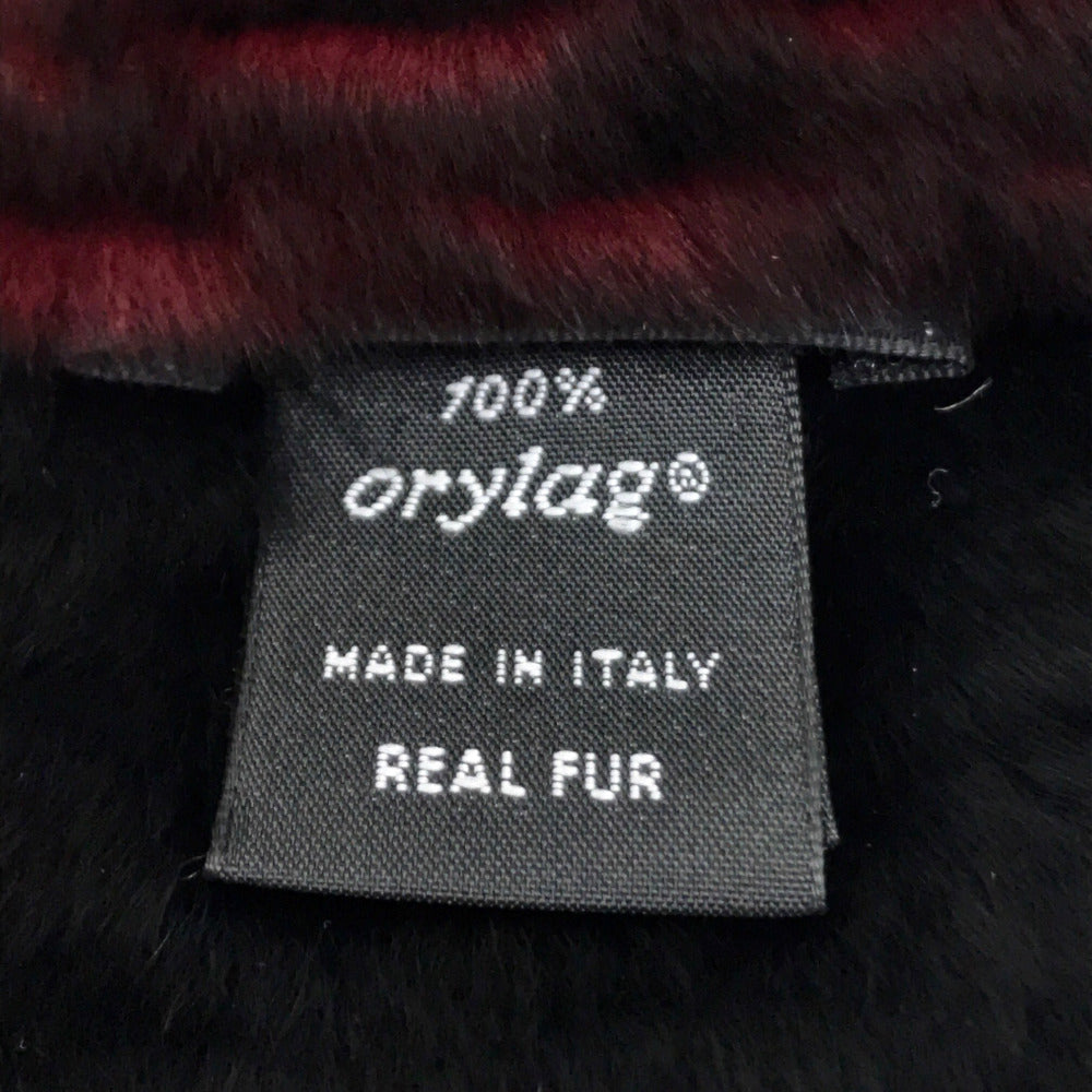 CHANEL Scarf fur Bordeaux CC COCO Mark fur Women Used Authentic