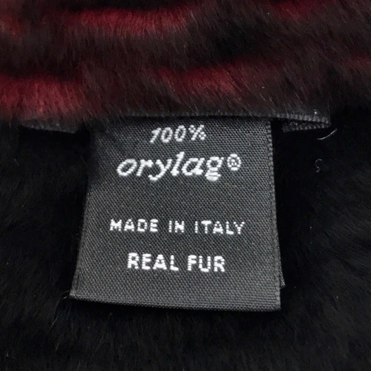 CHANEL Scarf fur Bordeaux CC COCO Mark fur Women Used Authentic