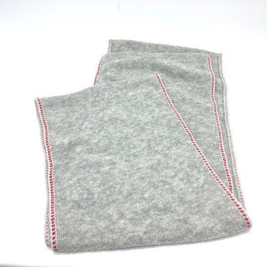 CHANEL Scarf cashmere gray 2024 model COCO Mark Women Used Authentic