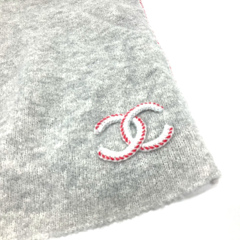 CHANEL Scarf cashmere gray 2024 model COCO Mark Women Used Authentic