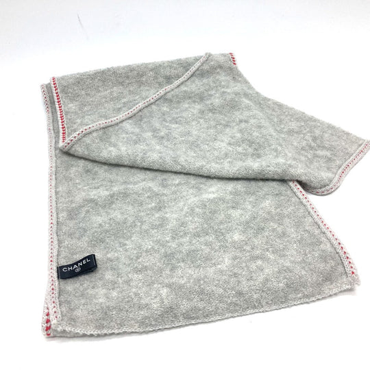 CHANEL Scarf cashmere gray 2024 model COCO Mark Women Used Authentic