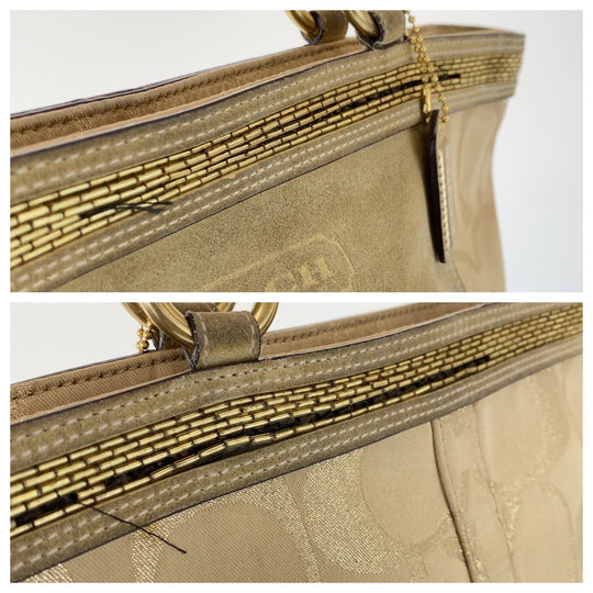 COACH Tote Bag F06J-10390 canvas beige Signature