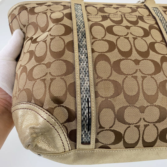 COACH Tote Bag G05J-8K52 leather Brown Signature