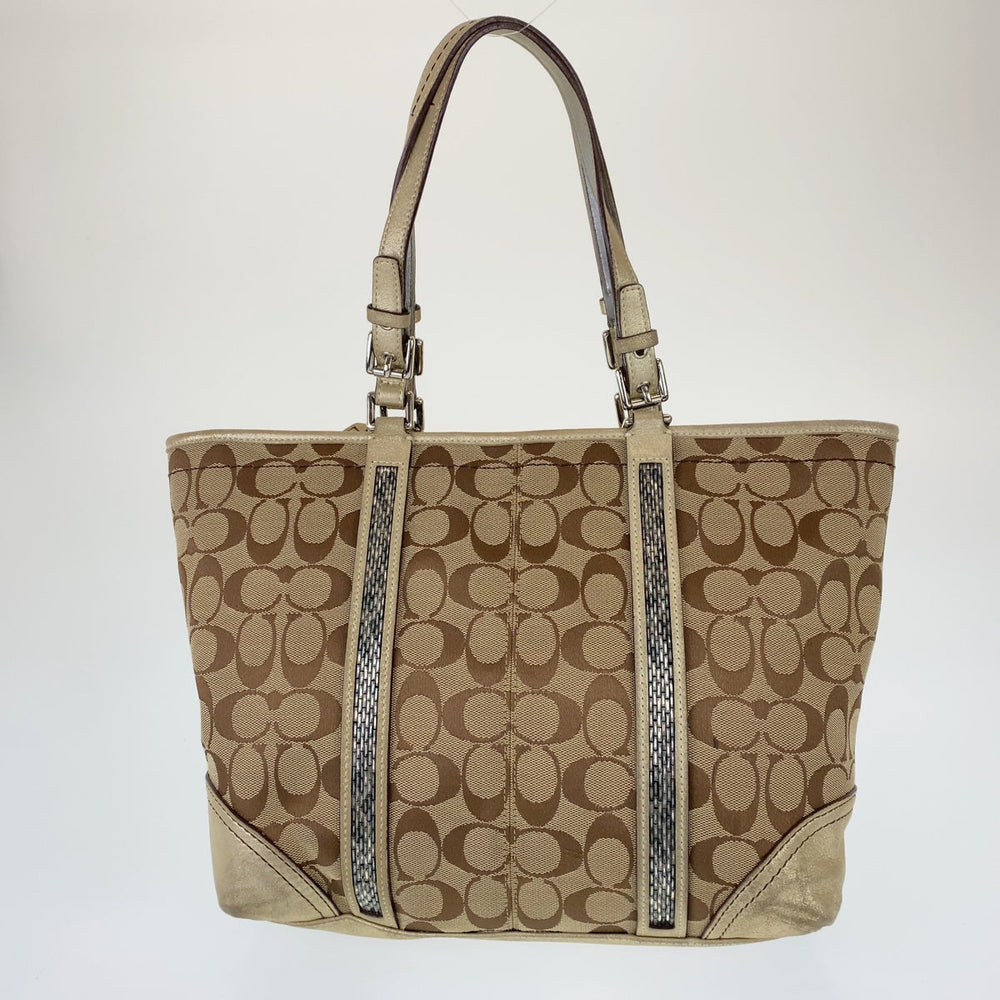 COACH Tote Bag G05J-8K52 leather Brown Signature