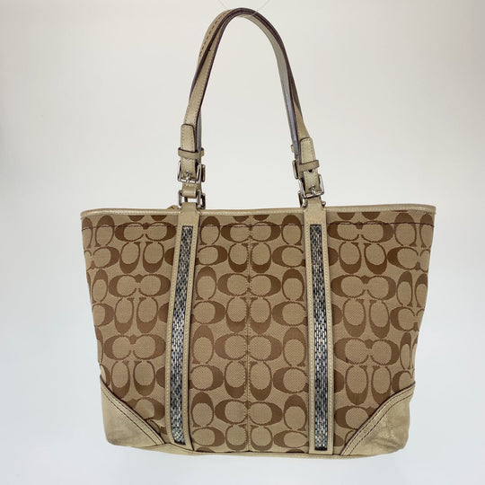 COACH Tote Bag G05J-8K52 leather Brown Signature