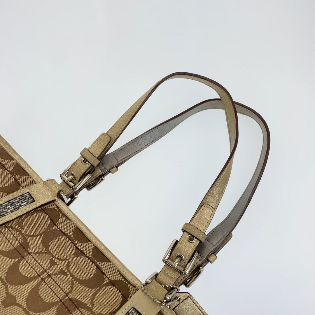 COACH Tote Bag G05J-8K52 leather Brown Signature