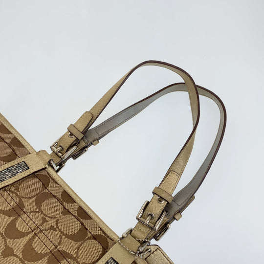 COACH Tote Bag G05J-8K52 leather Brown Signature