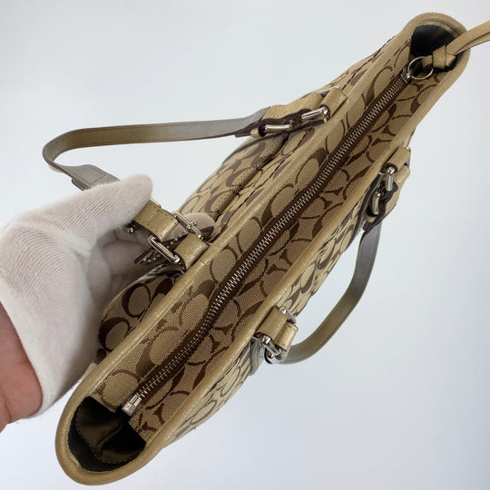 COACH Tote Bag G05J-8K52 leather Brown Signature