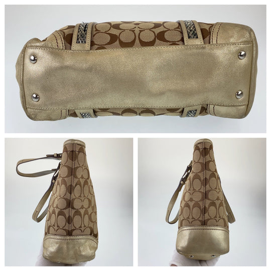 COACH Tote Bag G05J-8K52 leather Brown Signature