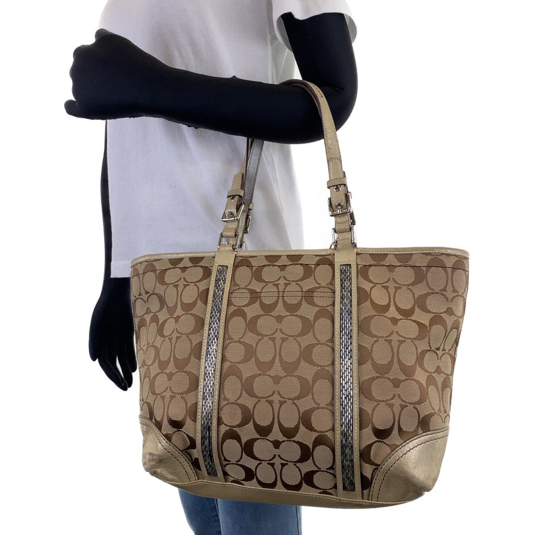 COACH Tote Bag G05J-8K52 leather Brown Signature