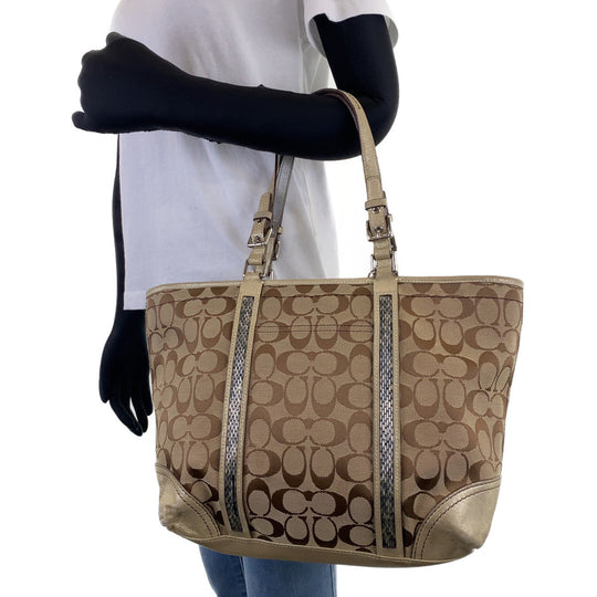 COACH Tote Bag G05J-8K52 leather Brown Signature