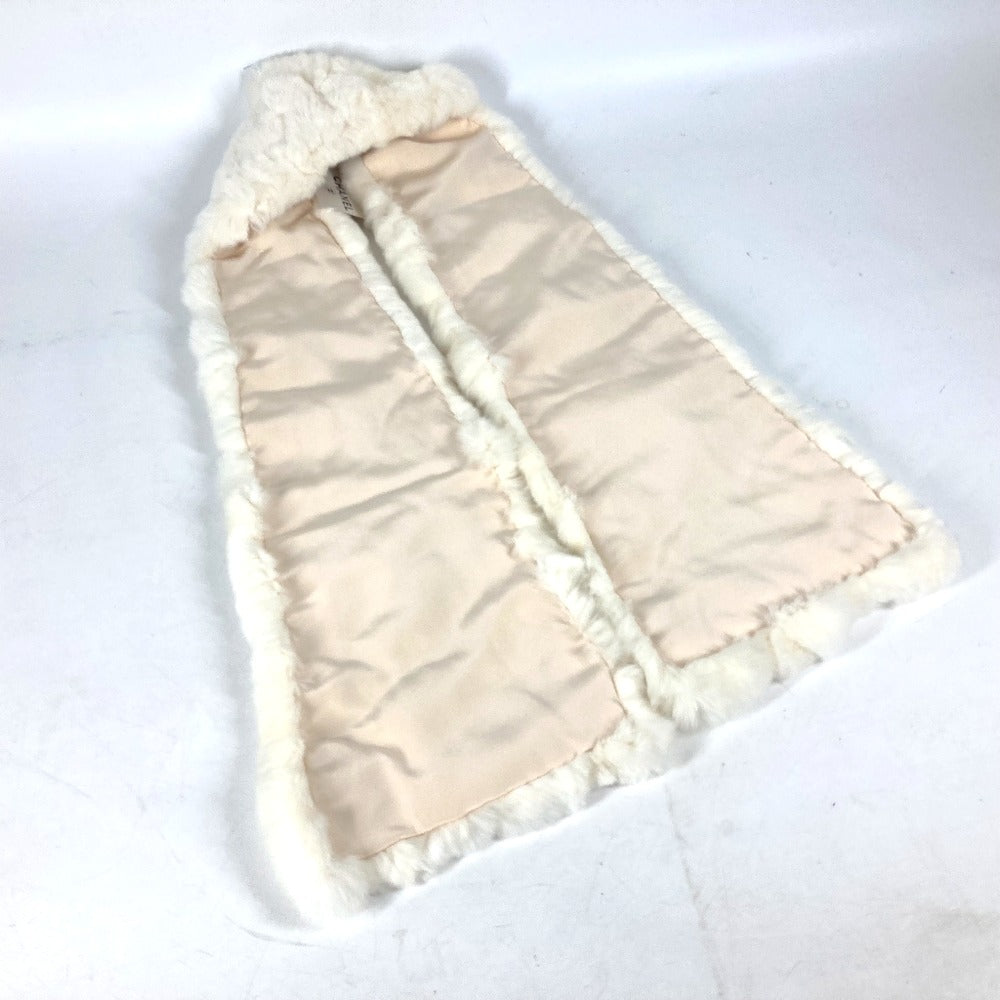 CHANEL Scarf Fur , Lapin white fur Women Used Authentic
