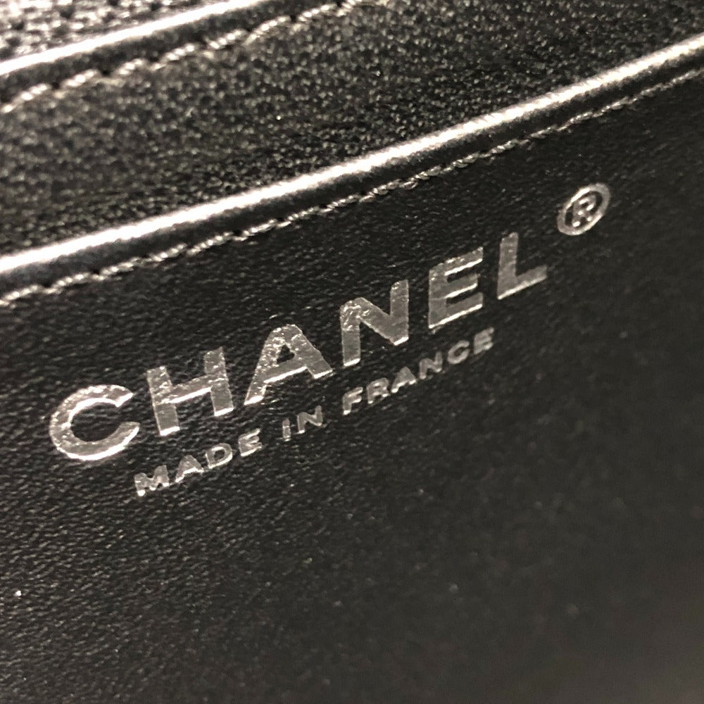 CHANEL Shoulder Bag tweed black COCO Mark