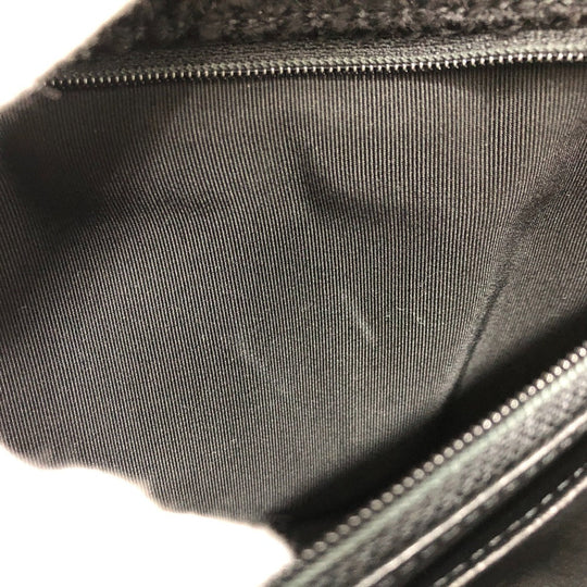 CHANEL Shoulder Bag tweed black COCO Mark