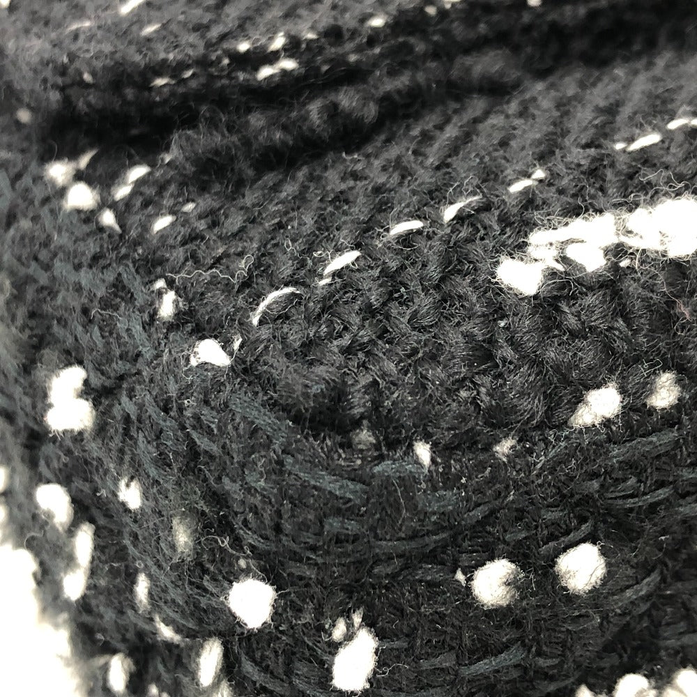 CHANEL Shoulder Bag tweed black COCO Mark