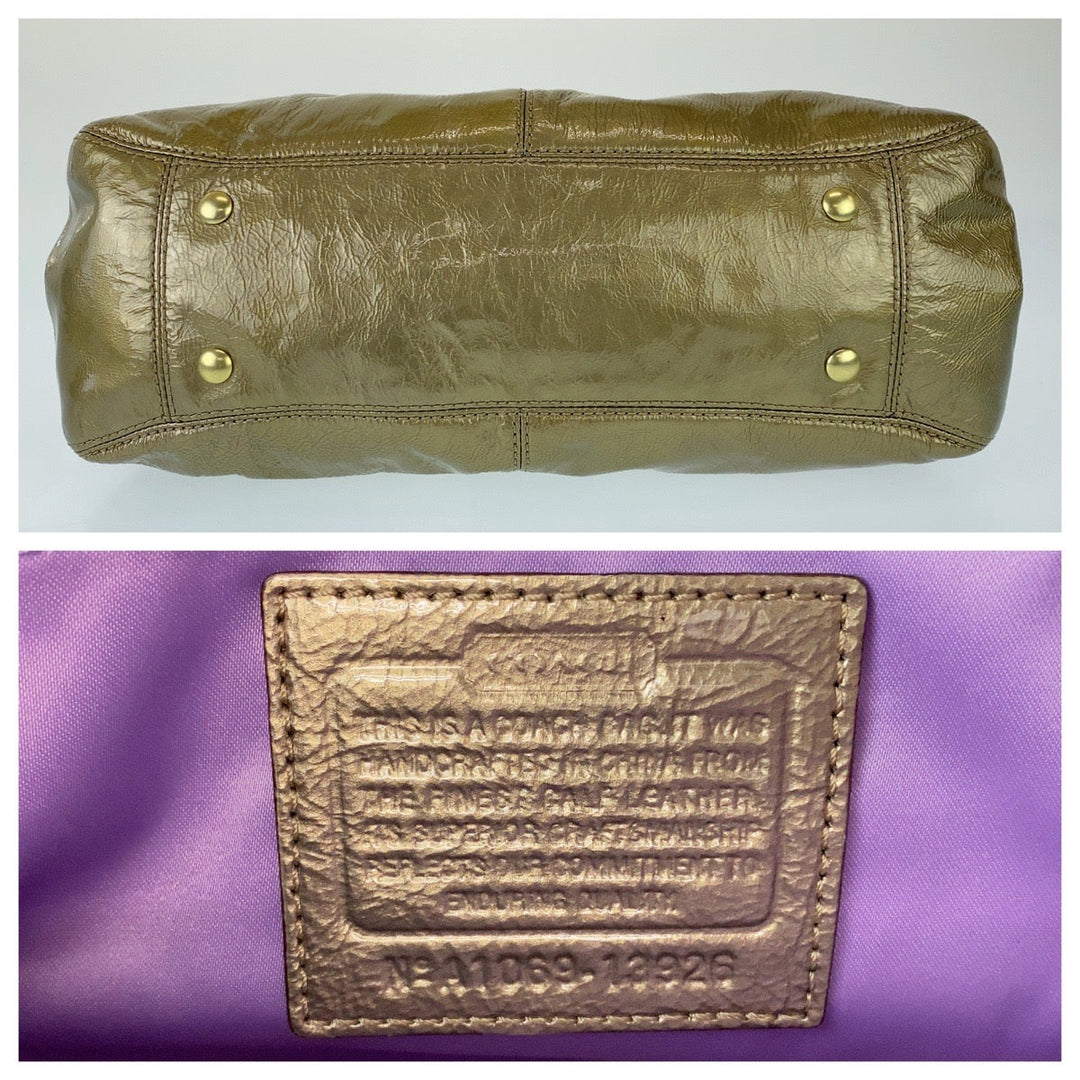 COACH Tote Bag A1069-13926 enamel gold Turn lock