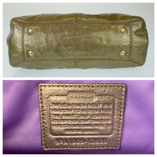 COACH Tote Bag A1069-13926 enamel gold Turn lock