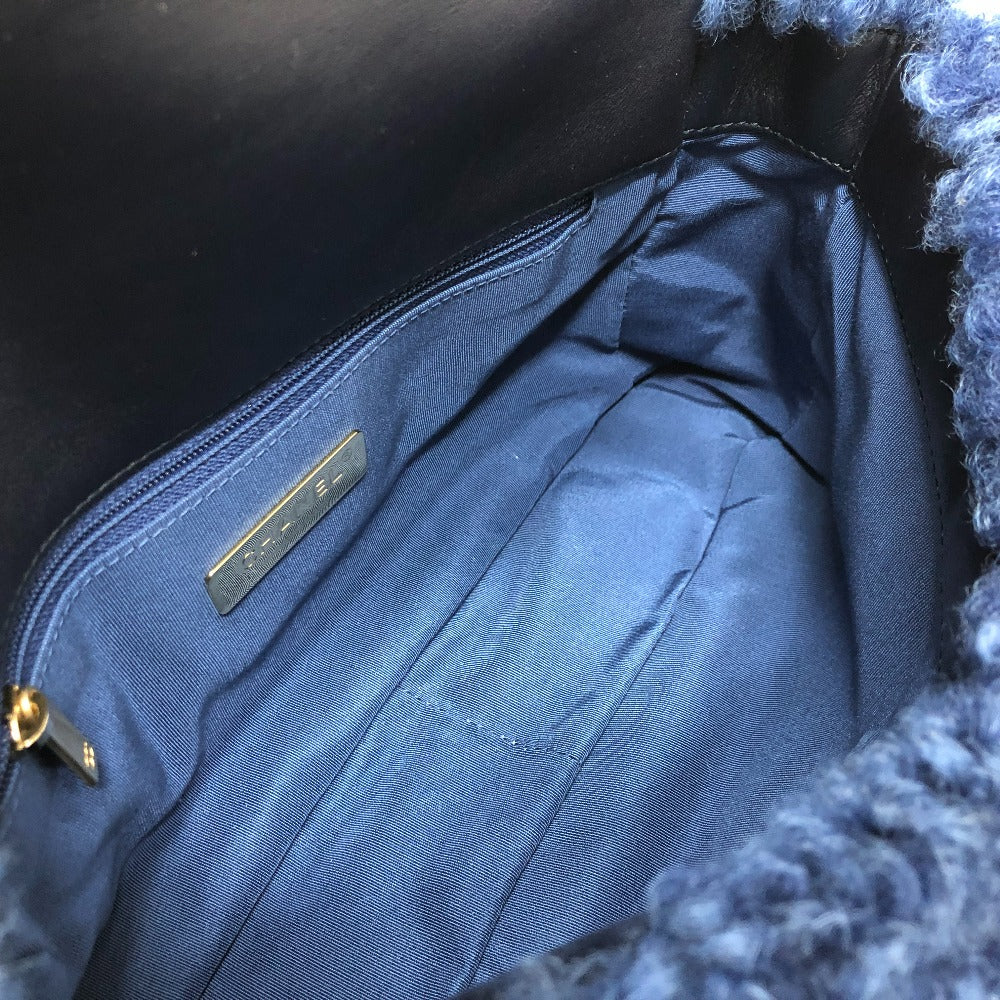 CHANEL Shoulder Bag Mouton blue Mouton Matelasse CHANEL19