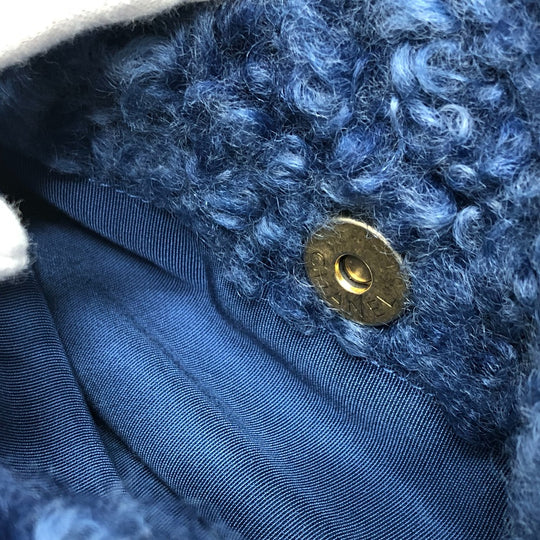 CHANEL Shoulder Bag Mouton blue Mouton Matelasse CHANEL19