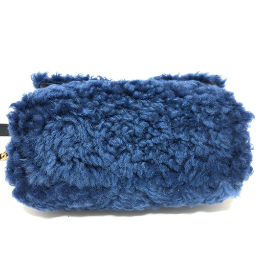CHANEL Shoulder Bag Mouton blue Mouton Matelasse CHANEL19