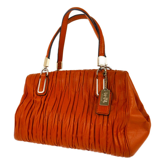COACH Tote Bag M1394-30782 leather Orange Madison