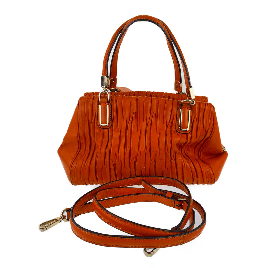 COACH Tote Bag M1394-30782 leather Orange Madison