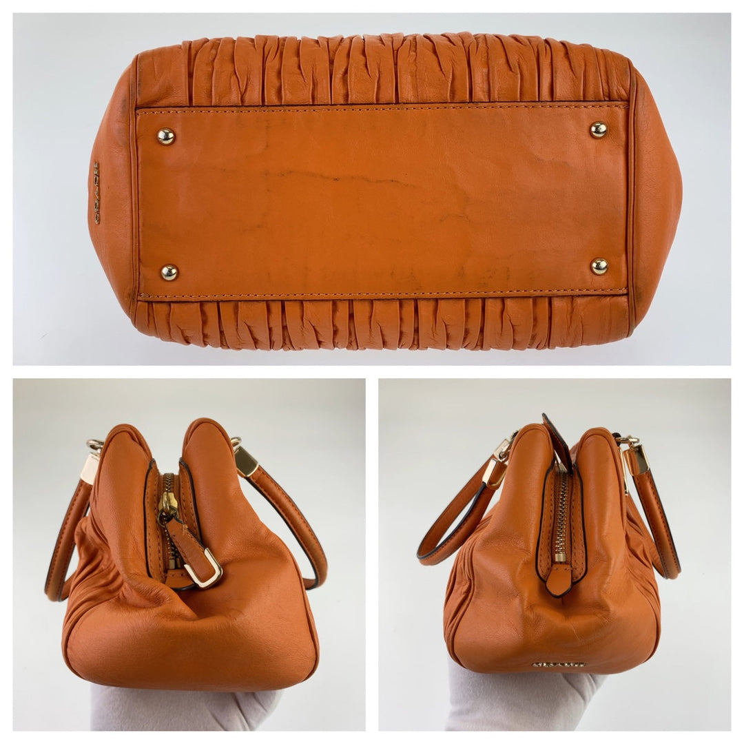 COACH Tote Bag M1394-30782 leather Orange Madison