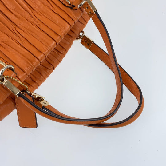 COACH Tote Bag M1394-30782 leather Orange Madison
