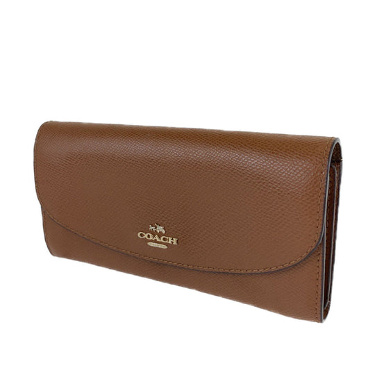 COACH Long Wallet Purse leather Brown