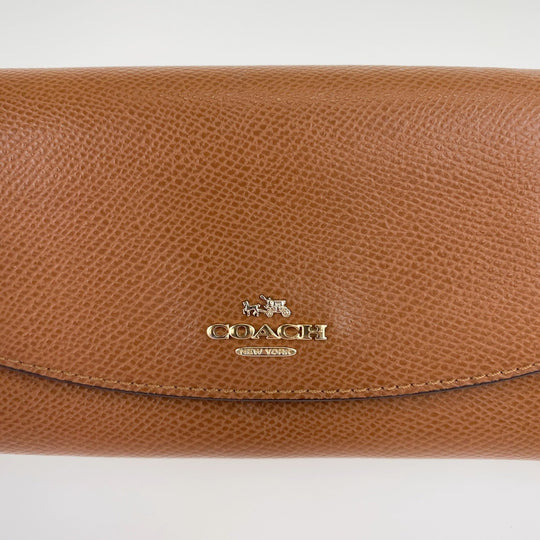 COACH Long Wallet Purse leather Brown