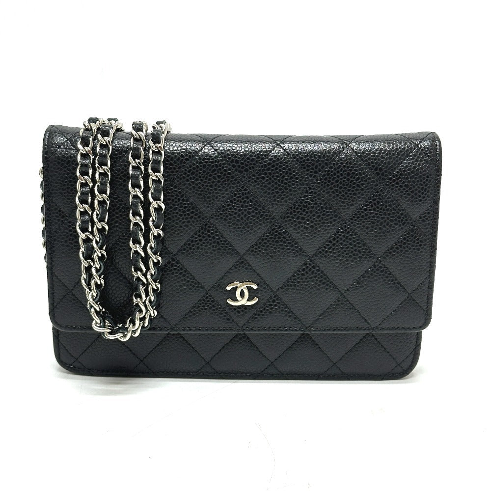 CHANEL Shoulder Bag AP0250 Caviar skin black Matrasse COCO Mark Classic Chain Wallet