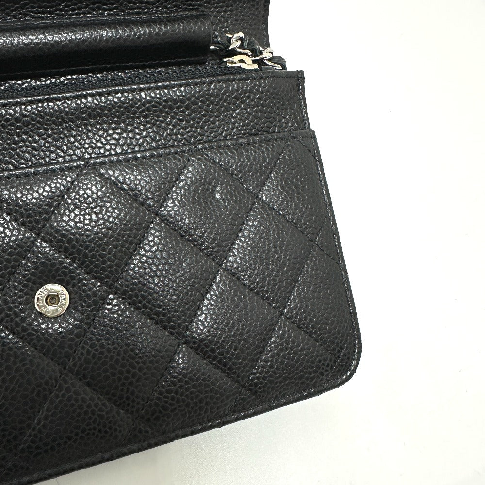 CHANEL Shoulder Bag AP0250 Caviar skin black Matrasse COCO Mark Classic Chain Wallet