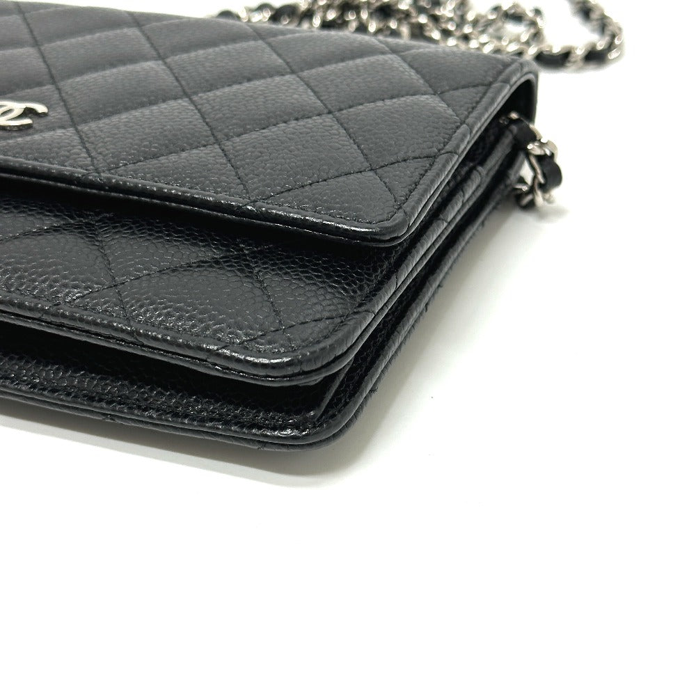CHANEL Shoulder Bag AP0250 Caviar skin black Matrasse COCO Mark Classic Chain Wallet