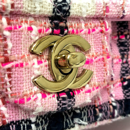 CHANEL Shoulder Bag A69900 tweed pink 24S COCO Mark Women Used Authentic