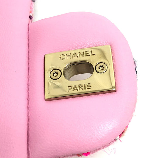 CHANEL Shoulder Bag A69900 tweed pink 24S COCO Mark Women Used Authentic