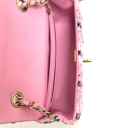 CHANEL Shoulder Bag A69900 tweed pink 24S COCO Mark Women Used Authentic