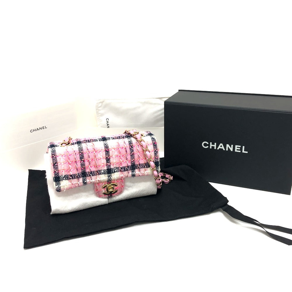 CHANEL Shoulder Bag A69900 tweed pink 24S COCO Mark Women Used Authentic