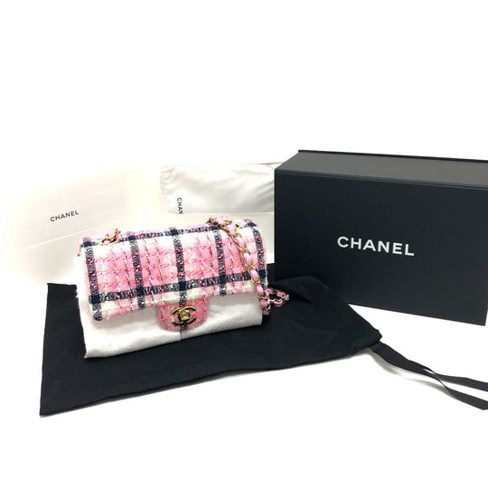 CHANEL Shoulder Bag A69900 tweed pink 24S COCO Mark Women Used Authentic