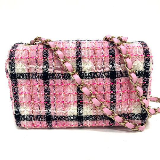 CHANEL Shoulder Bag A69900 tweed pink 24S COCO Mark Women Used Authentic