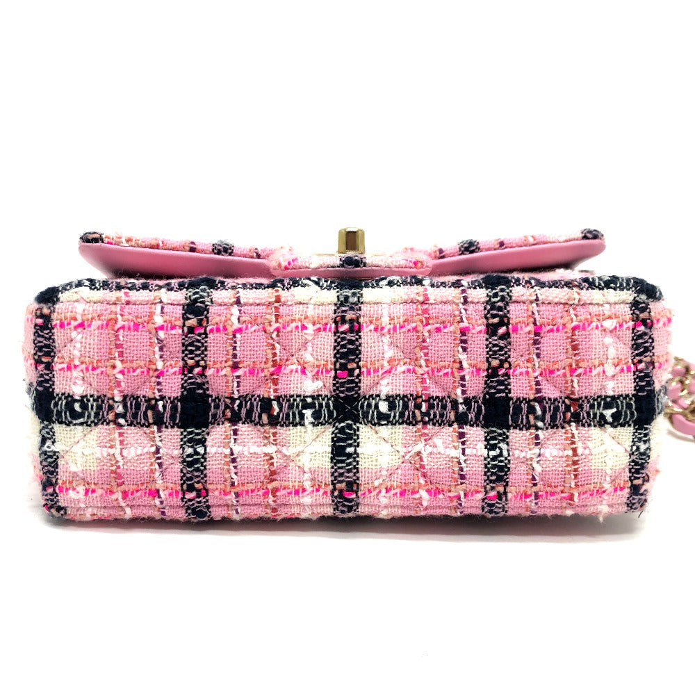 CHANEL Shoulder Bag A69900 tweed pink 24S COCO Mark Women Used Authentic