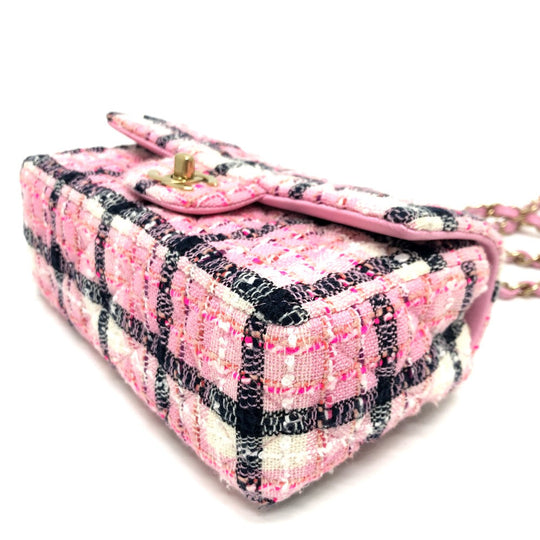 CHANEL Shoulder Bag A69900 tweed pink 24S COCO Mark Women Used Authentic
