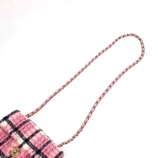 CHANEL Shoulder Bag A69900 tweed pink 24S COCO Mark Women Used Authentic
