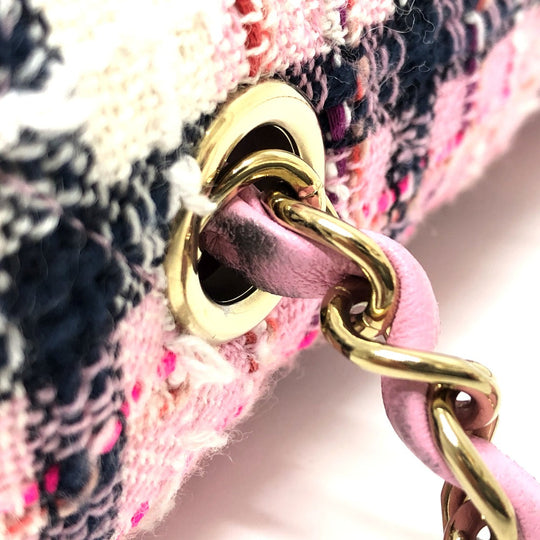 CHANEL Shoulder Bag A69900 tweed pink 24S COCO Mark Women Used Authentic