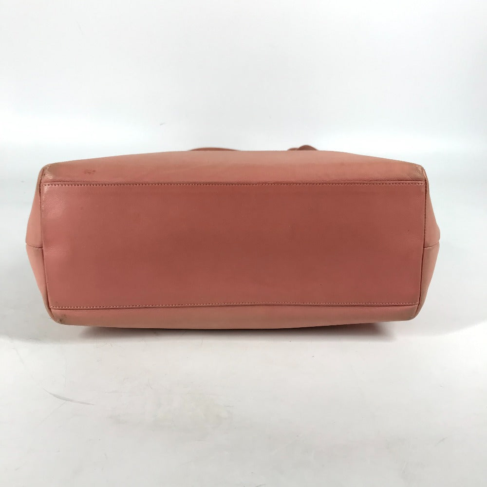 CHANEL Tote Bag leather pink Shoulder Bag CC COCO Mark Women Used Authentic